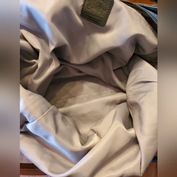 Burberry Blue & Black Plaid Nylon Tote Bag - Picture 11 of 16